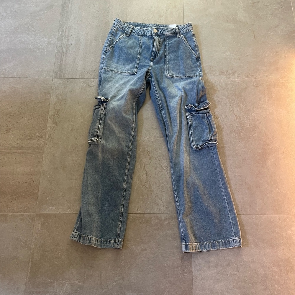 Women’s Blue Cargo Jeans